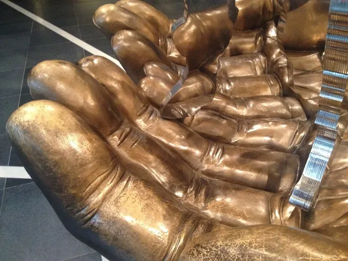 手，手指，青铜，钢，雕塑，纪念碑