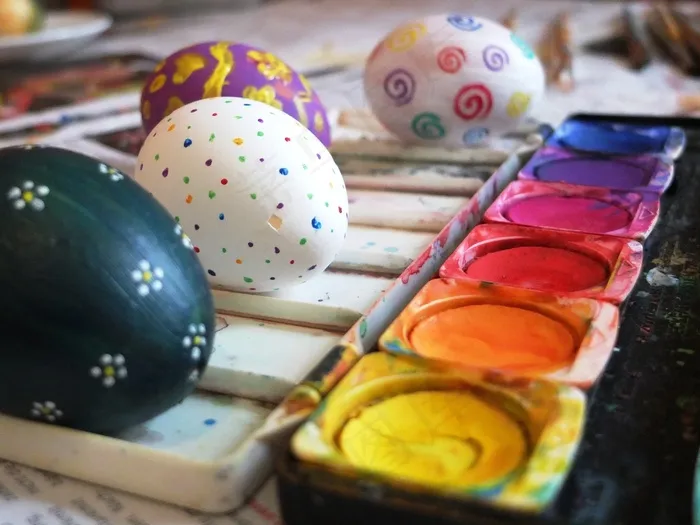 甜品,蛋类,复活节彩蛋,糖果,鸡蛋壳,复活节彩蛋和多彩涂料