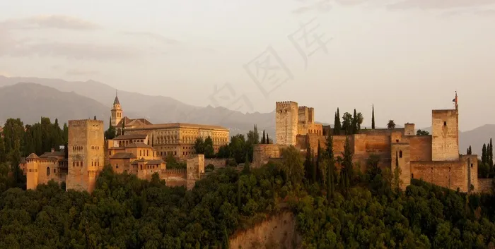 阿尔罕布拉宫，城堡，建筑，格拉纳达，城镇城堡
