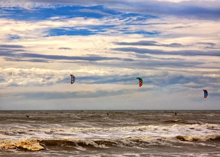 风筝冲浪，风筝冲浪，龙，体育，海，北海