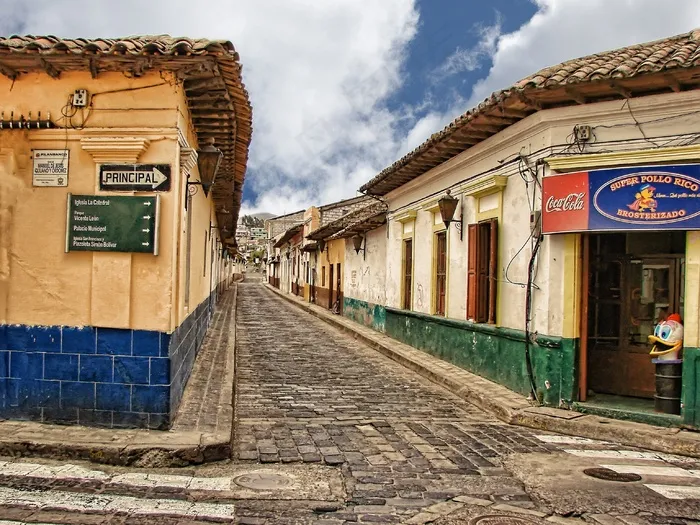 鹅卵石街，危地马拉，中美洲，村庄