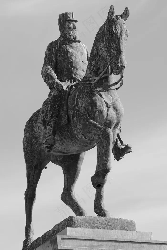 雕像，利奥波德二世，马，国王，奥斯坦德