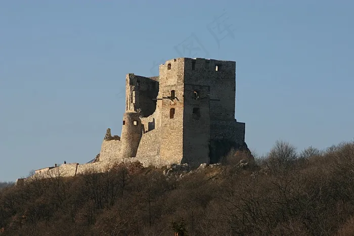 城堡，装载，废墟，石头，山顶，中世纪，具有里程碑意义