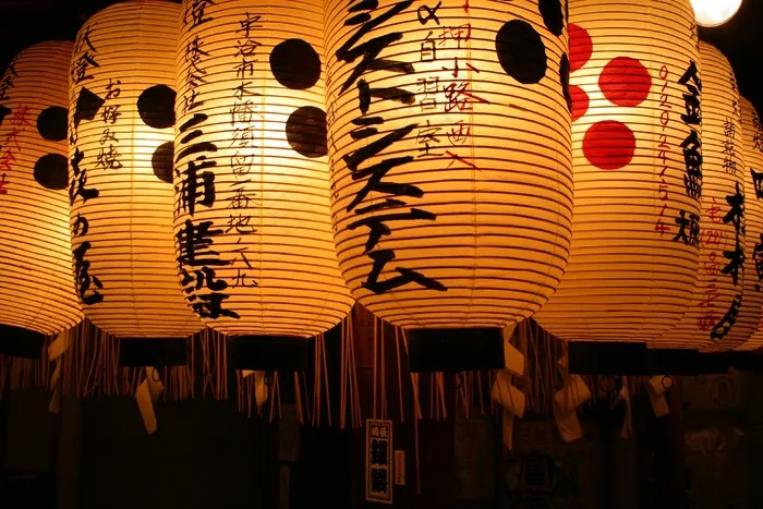 灯笼，日本，东京，庙，神社，夜，亚洲