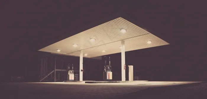 加油站，夜间，燃料，汽油，加油站