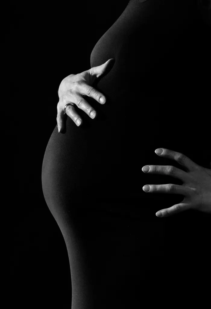 怀孕，女人，肚皮，手，键，触摸，儿童
