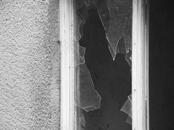 破碎，玻璃，窗口，破碎的玻璃，裂缝，孔