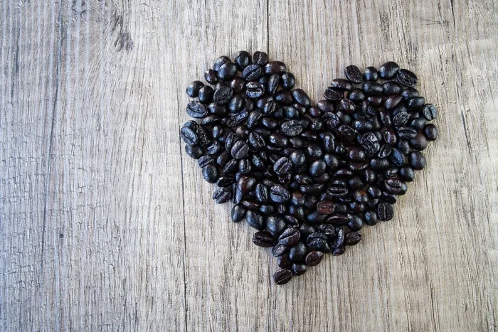 心，爱，浪漫，情人节，木头，咖啡