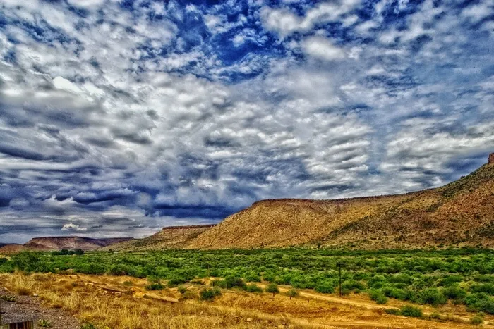 亚利桑那州，景观，景区，天空，云，山