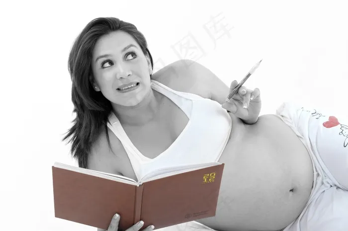孕妇，妈妈，妇女，孕产妇，书