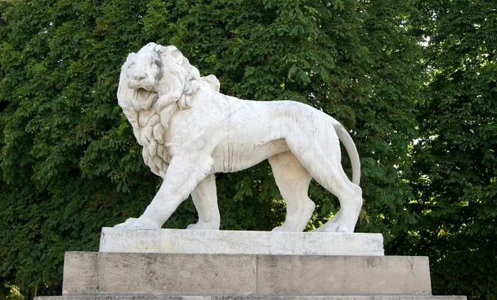 狮子，雕像，巴黎，卢森堡花园，雕塑