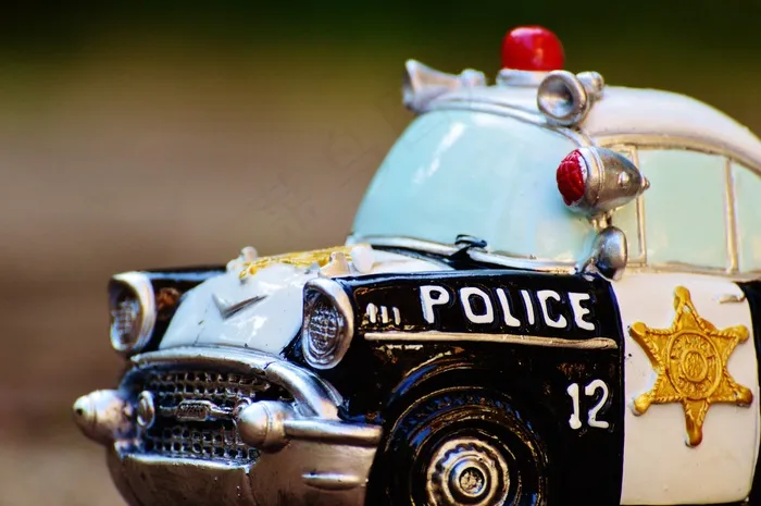 警察，汽车，警车，复古，巡逻车，模型车