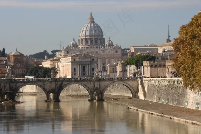 圣彼得大教堂，罗马，桥，意大利，架构