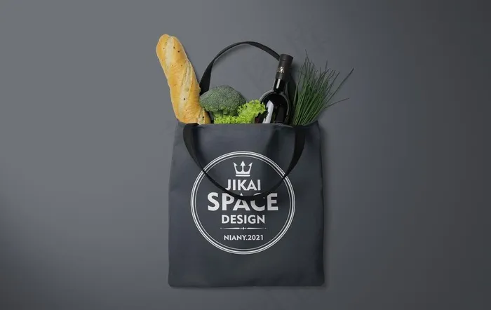 超市购物手提袋样机PSD模板图片