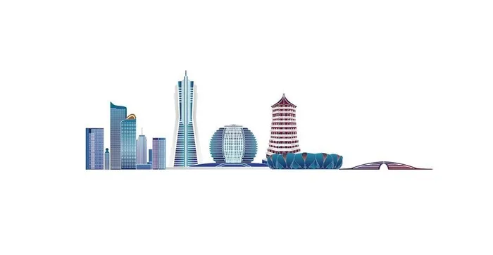 杭州 城市线稿图片