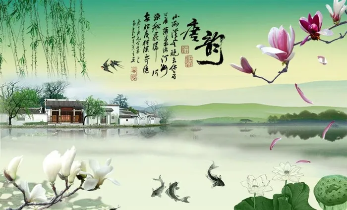 江南风景图图片
