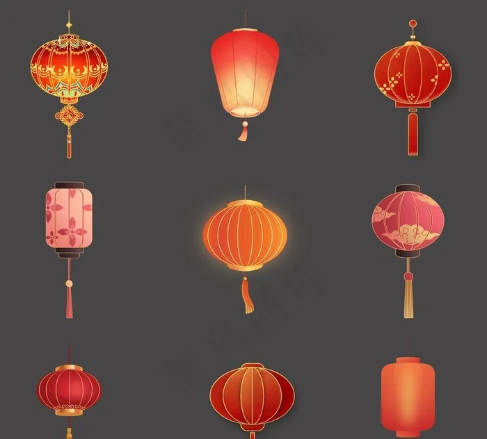 中国风古风红灯笼图片