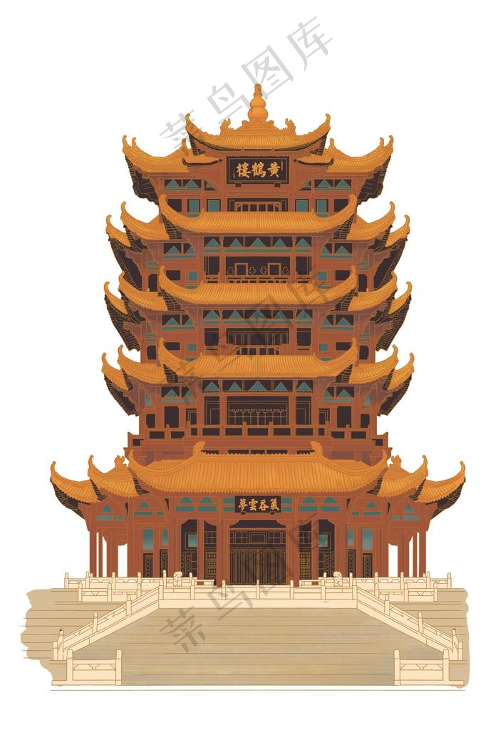 黄鹤楼图片psd模版下载