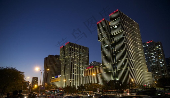 cbd 万达广场夜景图片