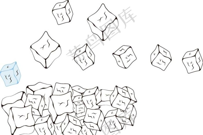 冰块矢量图图片ai矢量模版下载