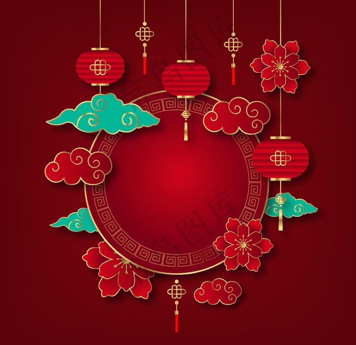 新年海报图片ai矢量模版下载 - 菜鸟图库